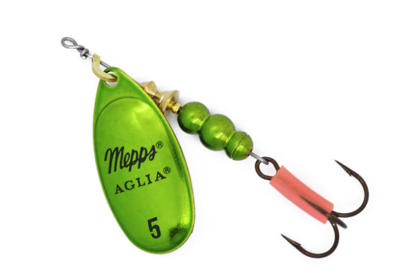 Блесна Mepps AGLIA Platinum OR/VERT №5 Блесна Mepps AGLIA Platinum OR/VERT №5