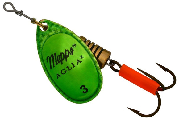 Блесна Mepps AGLIA Platinum OR/VERT №3 Блесна Mepps AGLIA Platinum OR/VERT №3